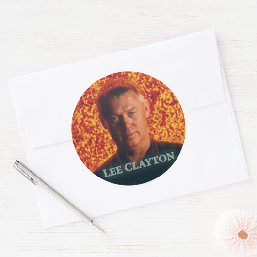 Lee Clayton ronde Sticker 2 (Envelop)