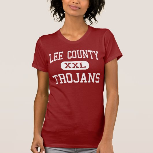 Lee County - Trojans - High - Leesburg Georgia T-shirt (Voorkant)