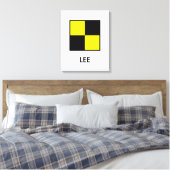 Lee Familienaam Nautische Vlag Canvas Afdruk (Insitu (Slaapkamer))