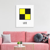 Lee Familienaam Nautische Vlag Canvas Afdruk (Insitu (Woonkamer))