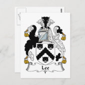 Lee Family Crest Briefkaart (Voorkant / Achterkant)