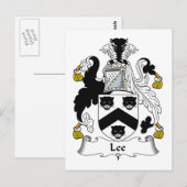 Lee Family Crest Briefkaart (Voorkant / Achterkant)