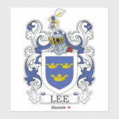 Lee Family Crest Sticker (Vel)