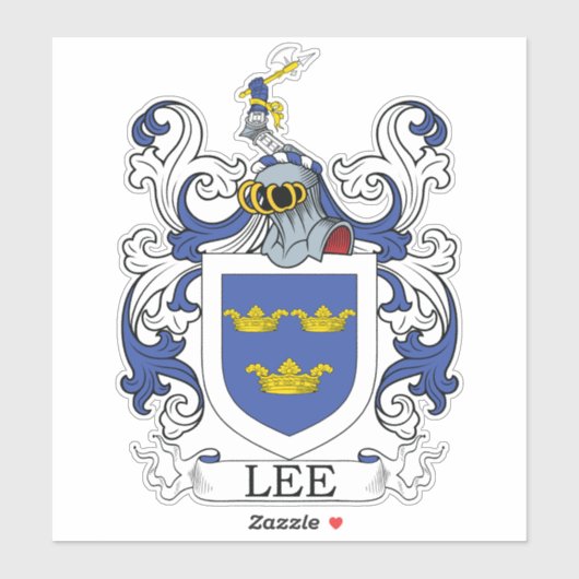 Lee Family Crest Sticker (Vel)