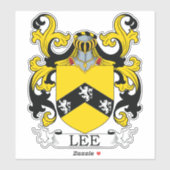Lee Family Crest Sticker (Vel)