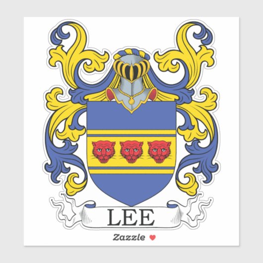 Lee Family Crest Sticker (Vel)