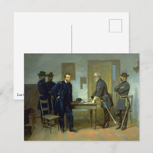 Lee geeft zich over aan Grant, door Alonzo Chappel Briefkaart (Voorkant / Achterkant)