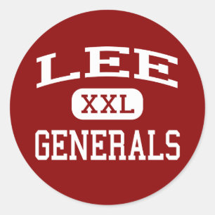 Lee - Generals - High School - Jonesville Virginia Ronde Sticker