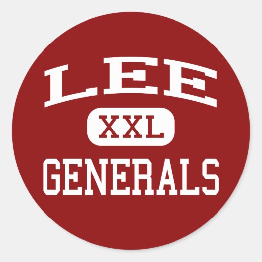 Lee - Generals - High School - Jonesville Virginia Ronde Sticker (Voorkant)