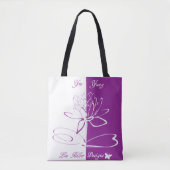 Lee Hiller Design Logo accenten wit violet Tote Bag (Voorkant)