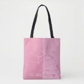 Lee Hiller Designs Accenten Roze op Roze Tote Bag (Voorkant)