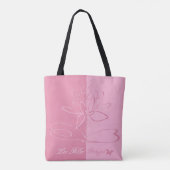 Lee Hiller Designs Accenten Roze op Roze Tote Bag (Achterkant)