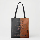 Lee Hiller Designs Accenten Zwart Koper Tote Bag (Voorkant)