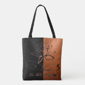 Lee Hiller Designs Accenten Zwart Koper Tote Bag (Achterkant)