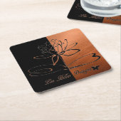 Lee Hiller Designs Accents Black Copper Kartonnen Onderzetters (Schuin)