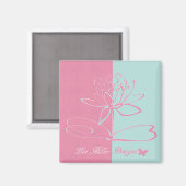 Lee Hiller Designs Accents Pink Aqua Magneet (Voorkant / Achterkant)