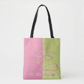 Lee Hiller Designs Logo Accents Pink Green  Tote Bag (Voorkant)