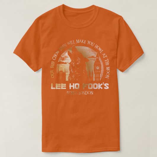 Lee Ho Fooks Soho London 1978 Warren Zevon Werewol T-shirt (Design voorkant)