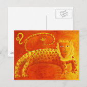 Lee Horoscoop Zodiac Sterrenbeeld Briefkaart (Voorkant / Achterkant)