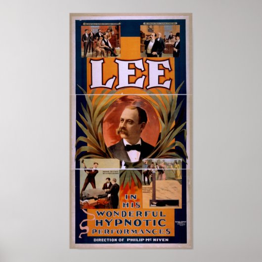 LEE Hypnotist Hypnotic VAUDEVILLE Poster (Voorkant)
