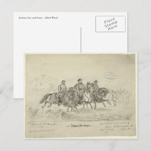 Lee, Jackson, Stuart Briefkaart (Voorkant / Achterkant)