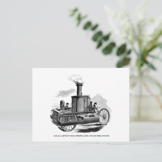 Lee & Larned Fire Engine Briefkaart (Staand voorkant)