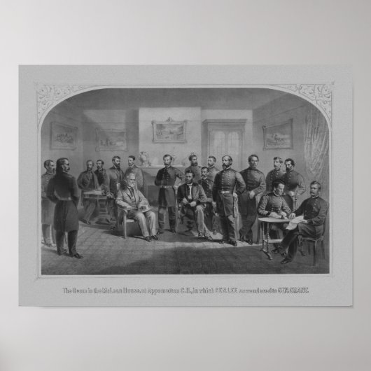 Lee Surrendering at Appomattox - Burgeroorlog Poster (Voorkant)