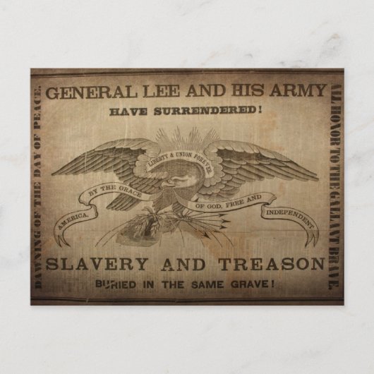 Lee Surrenders. Briefkaart (Voorkant)