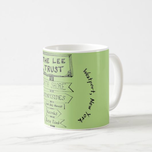 Lee Trust 50e Jubileum Bord Groene Mok (Voorkant rechts)