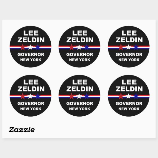 Lee Zeldin Governor New York 2022 Ronde Sticker (Vel)