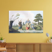 Leech Finders uit het graf "Costume of Yorkshire" Canvas Afdruk (Insitu (Woonkamer))