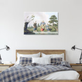 Leech Finders uit het graf "Costume of Yorkshire" Canvas Afdruk (Insitu (Slaapkamer))