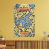 Leech Lake Area, Minnesota - Large Letter Scenes Canvas Afdruk (Insitu (Woonkamer))