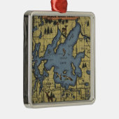 Leech Lake Area, Minnesota - Large Letter Scenes Metalen Ornament (Rechts)