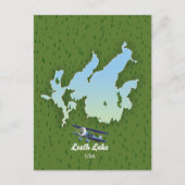 Leech lake Reisplattegrond Briefkaart (Voorkant)