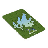 Leech lake Reisplattegrond Magneet (Rechterzijde)