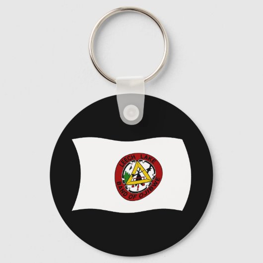 Leech Lake Reservaat Vlag Sleutelhanger (Voorkant)