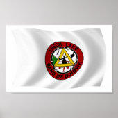 Leech Lake Reservation Flag Poster Print (Voorkant)