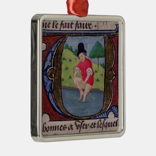 Leeching uit de "Traite de Medecine" Metalen Ornament (Rechts)