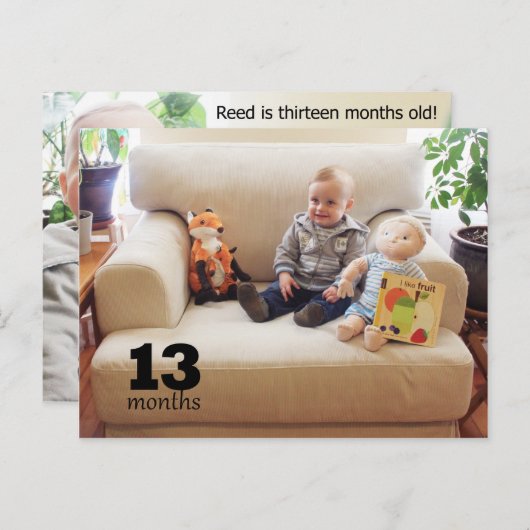 Leed - 13 maanden briefkaart (Voorkant / Achterkant)