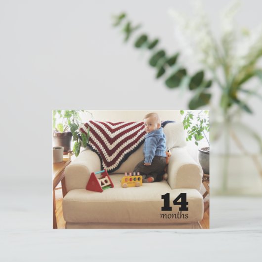 Leed - 14 maanden briefkaart (Staand voorkant)