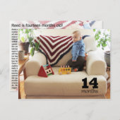 Leed - 14 maanden briefkaart (Voorkant / Achterkant)