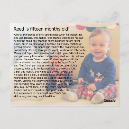 Leed - 15 maanden briefkaart (Achterkant)