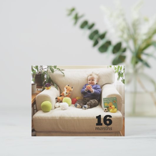 Leed - 16 maanden briefkaart (Staand voorkant)