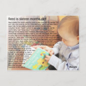 Leed - 16 maanden briefkaart (Achterkant)