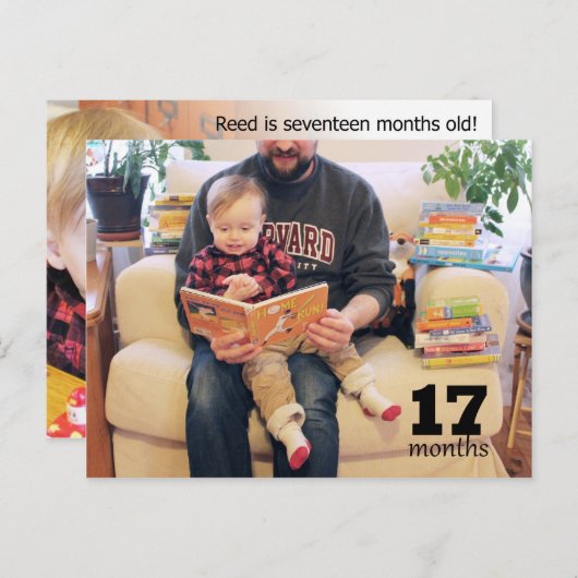 Leed - 17 maanden briefkaart (Voorkant / Achterkant)