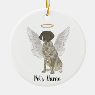 Leed & Witte Duitse Staande Hond Sympathie Keramisch Ornament