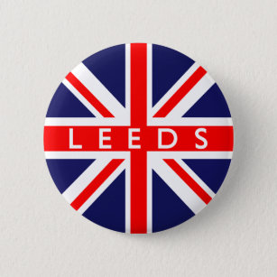 Leeds: Britse vlag Ronde Button 5,7 Cm