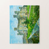 Leeds Castle Blauw Groen Olieverfschilderij Legpuzzel (Verticaal)
