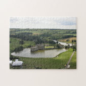 Leeds Castle, Kent van bovenaf Legpuzzel (Horizontaal)